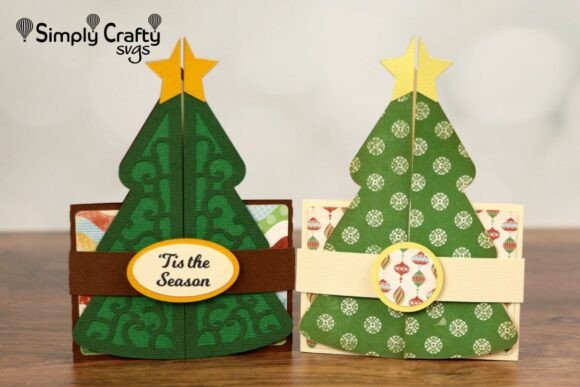3D SVG Christmas Tree Double Fold Card for Handmade Holiday Projects