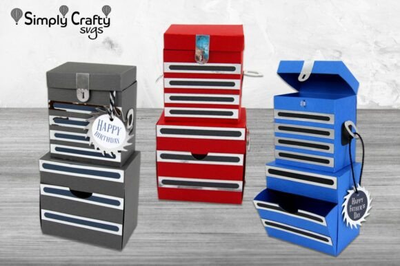 3D SVG Tool Chest Box for Father’s Day Content