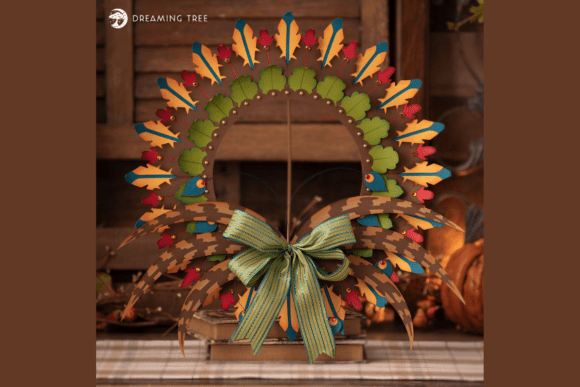 Autumn Leaf Feathers Wreath 3D SVG – A Fall Design Worth Crafting With