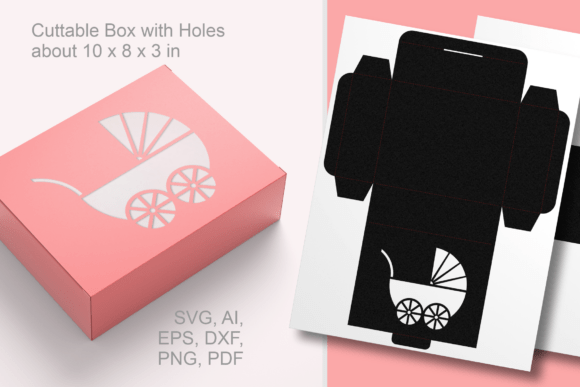 Baby Carriage Cutout Rect Favor Box SVG Review for Real Embroidery Projects