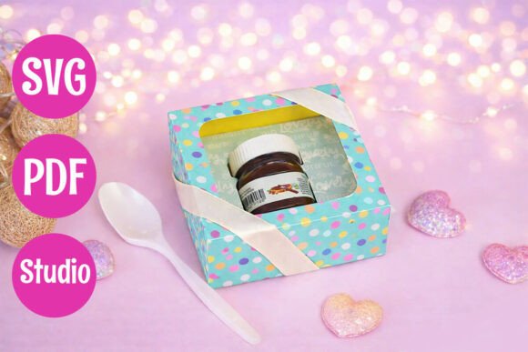 Chocolate Gift Box with Window Template – 3D SVG for Birthday Branding