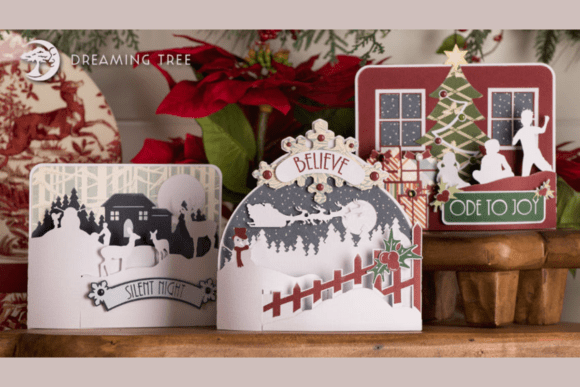 Christmas Bendi Cards SVG Bundle: 3D SVG for Holiday Content