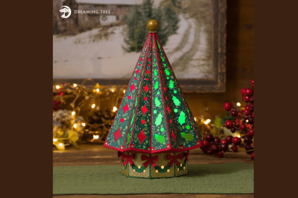 Christmas Tree Luminary SVG: 3D SVG Review