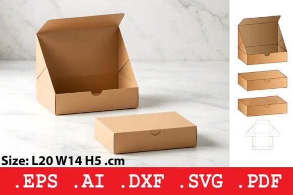 Countertop Retail Display Box with Lid – 3D SVG Asset for Objects and Content
