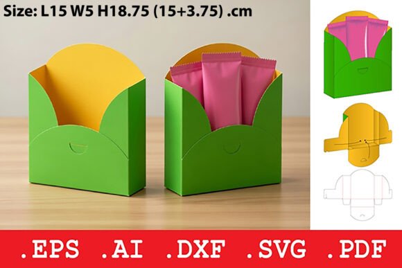Curved Petal Counter Display Box: A 3D SVG Object for Creative Sellers