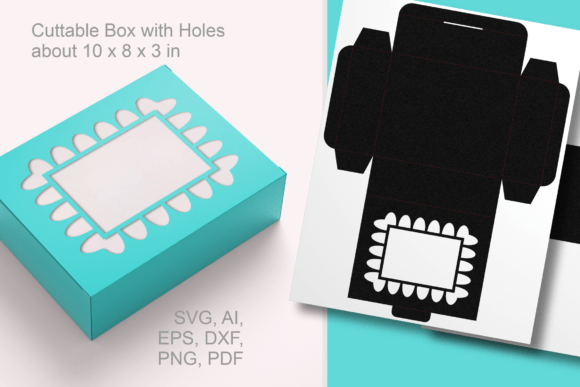Decorative Frame 2 Rectangular Favor Box: A 3D SVG for Life Events And Celebrations