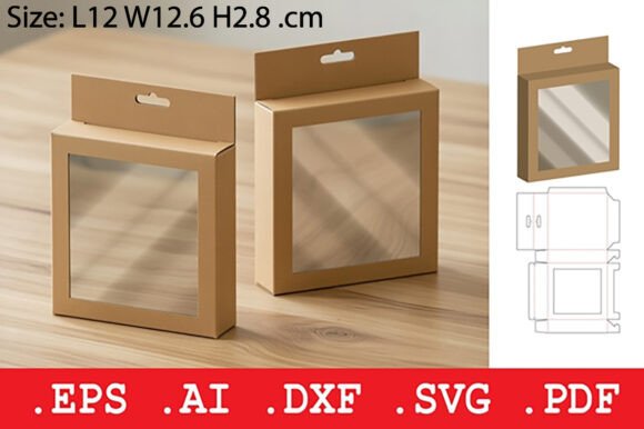 Hanging Display Box with Large Window – A 3D SVG Asset for Strong Branding