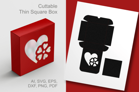 Heart N Flower 1 Square Box Template SVG Review for Real Crafting