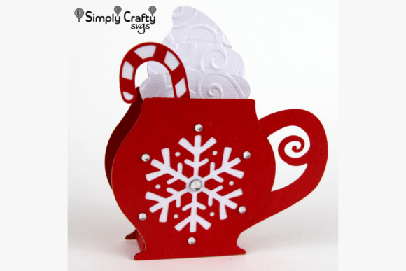 Hot Cocoa Mug Card 3D SVG Winter Review