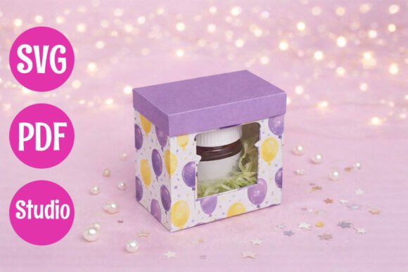 Mini Nutella Jar Gift Box with Window – A 3D SVG Asset for Life Events And Celebrations