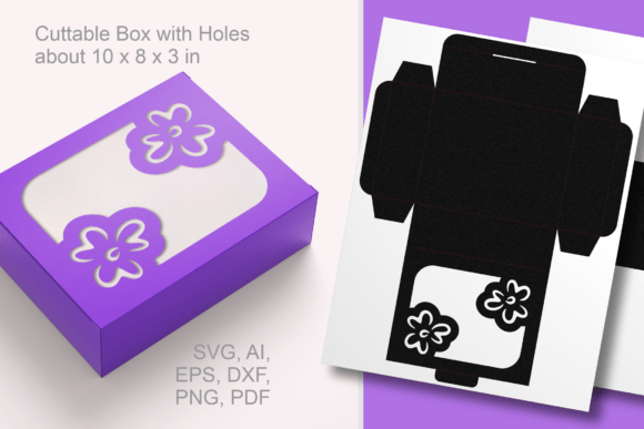 Modest Posy X2 Frame Rect Favor Box SVG: A 3D Design Asset for Mother’s Day Publishing