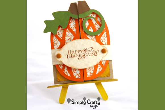 Pumpkin Double Fold Card SVG Review for Real Embroidery Projects