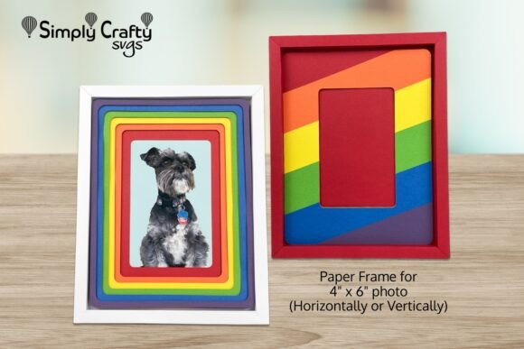 Rainbow Photo Frame 3D SVG for Real-World Crafting Projects