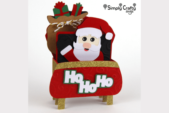 Santa’s Sleigh Card SVG: A Festive 3D Design for Local Business Branding