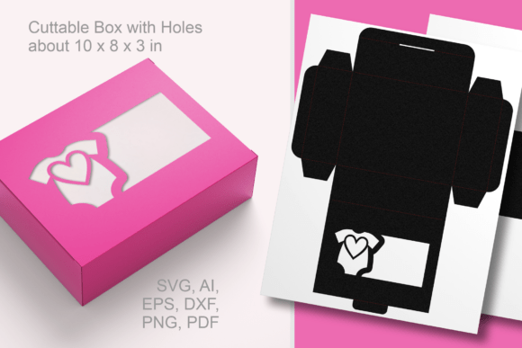 Suit N Heart Baby Shower Rectangular Box 3D SVG Review