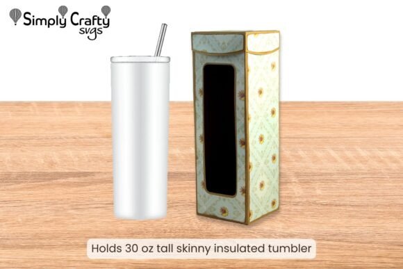Tall Skinny Tumbler Box 3D SVG for Editorial and Web Design