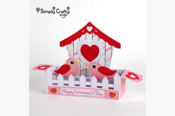 Valentine Birdhouse Box Card SVG – A 3D Design Asset for Valentine S Day